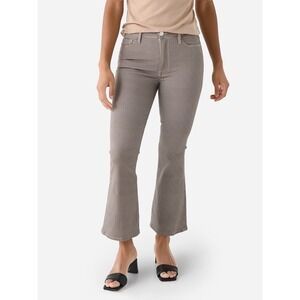 FRAME Le Crop Flare Houndstooth Pants Camel Multi LCF403P‎ Size 30